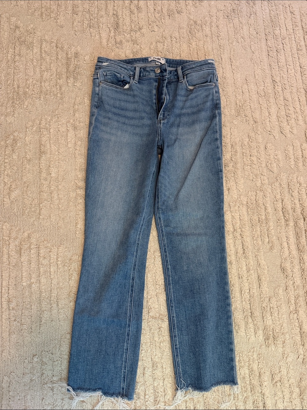 Paige Cindy stretch jeans with cutoff hem
